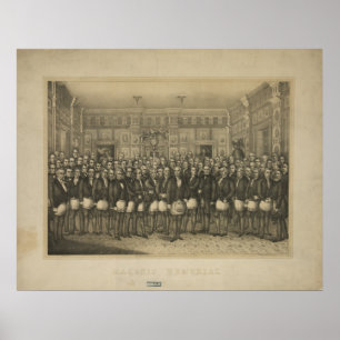Poster Masonic Memorial Freemason Freemasonry
