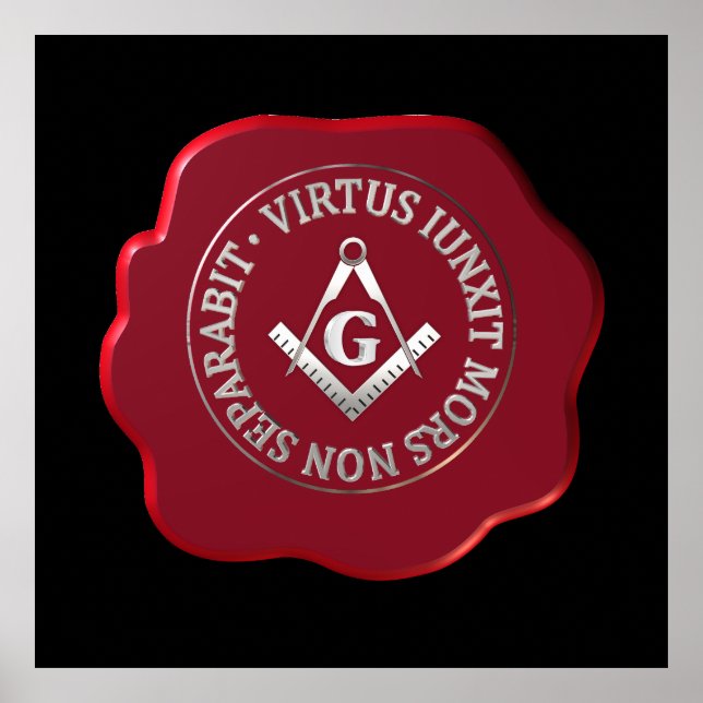 Poster Masonic sceau de cire (Devant)