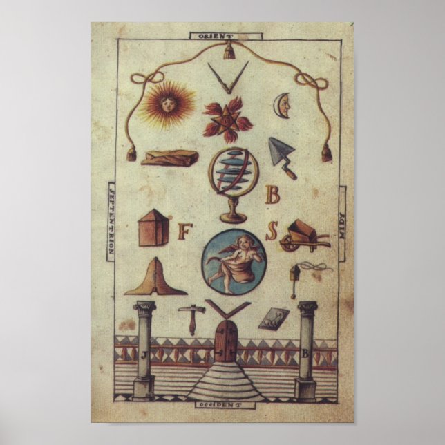 Poster Masonic Tracing Board - Apprentice Entré 4 (Devant)
