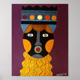 Poster (Masque Africain) Dame