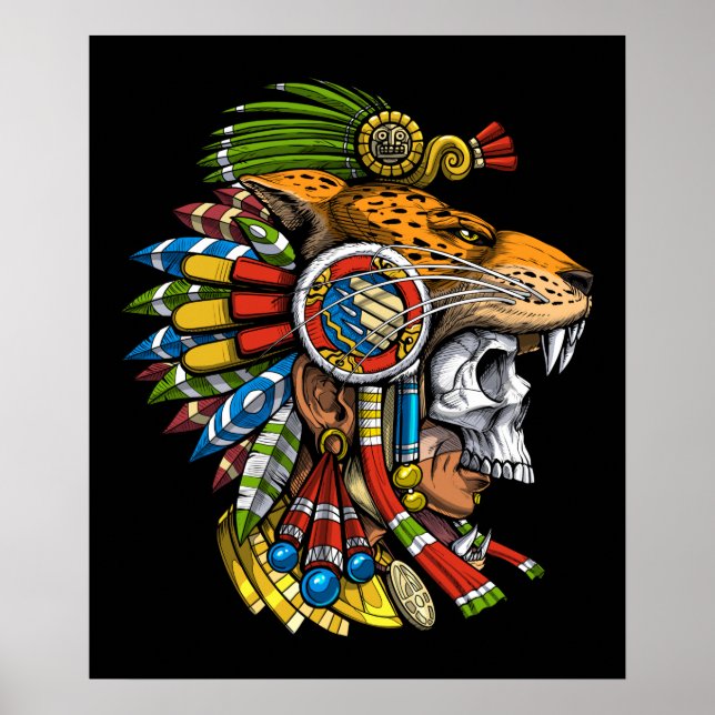 Poster Masque Aztec Jaguar (Devant)