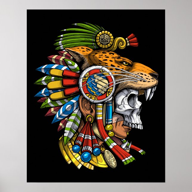 Poster Masque Aztec Jaguar (Devant)