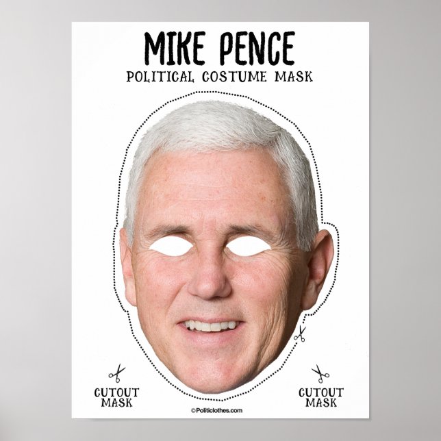 Poster Masque costume Mike Pence (Devant)