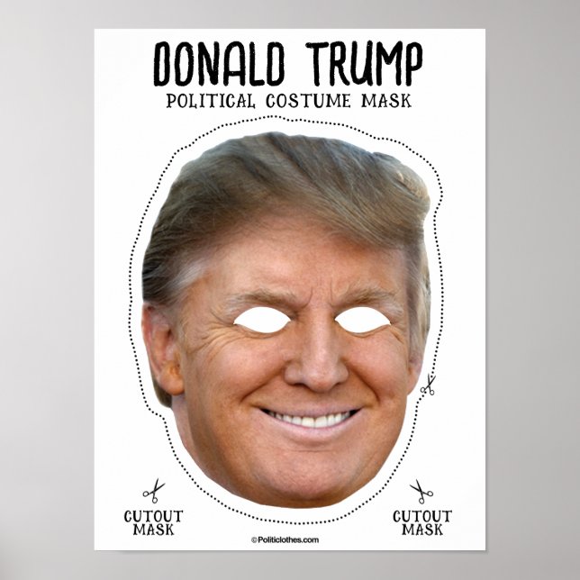 Poster Masque de costume Donald Trump (Devant)