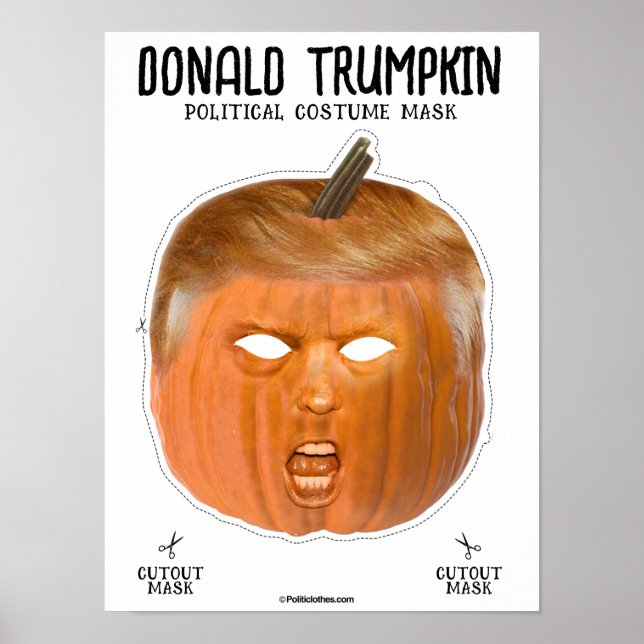 Poster Masque de costume Donald Trumpkin Halloween (Devant)