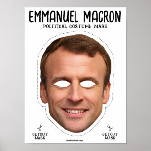 Poster Masque de costume Emmanuel Macron