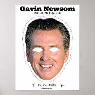 Poster Masque de costume Gavin Newsom