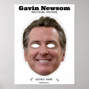 Poster Masque de costume Gavin Newsom