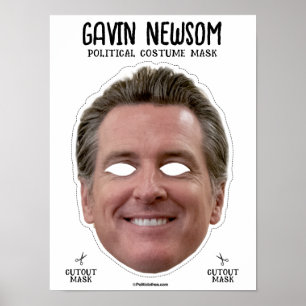 Poster Masque de costume Gavin Newsom