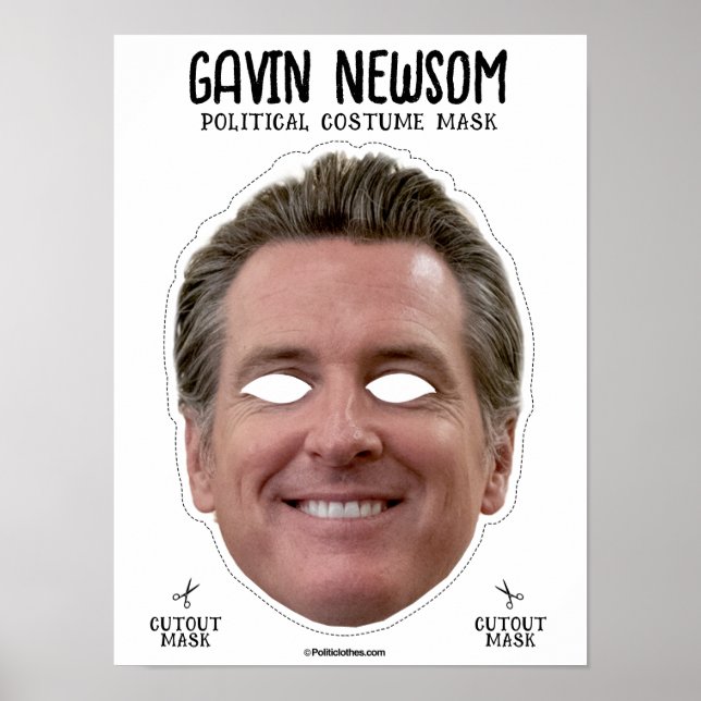 Poster Masque de costume Gavin Newsom (Devant)