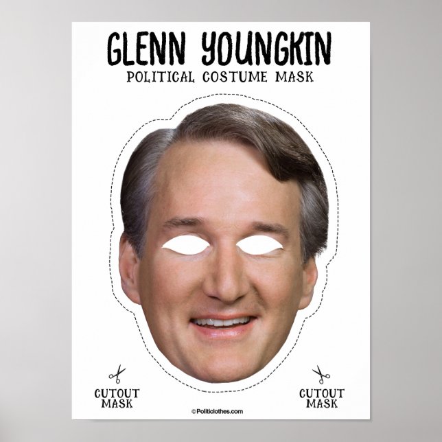 Poster Masque de costume Glenn Youngkin (Devant)