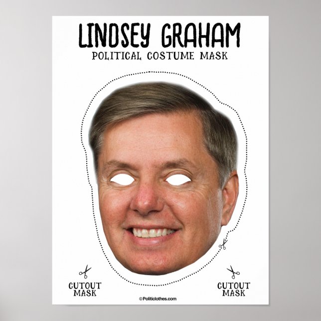 Poster Masque de costume Lindsey Graham (Devant)