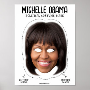 Poster Masque de costume Michelle Obama