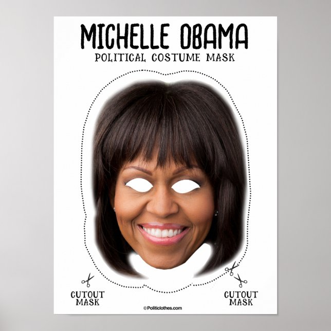 Poster Masque de costume Michelle Obama (Devant)