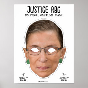 Poster Masque de costume RBG de Justice Ginsburg