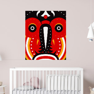 Poster Masque de la tribu Teke