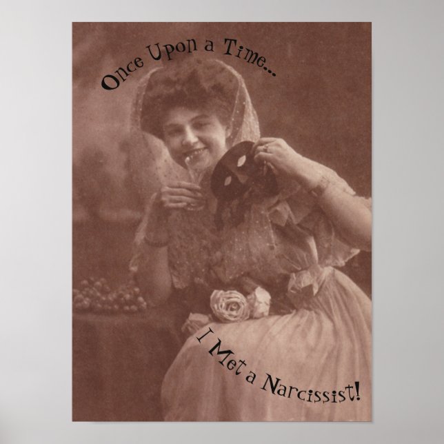 Poster Masque démasquer un narcissique Abus NPD Narc (Devant)