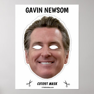 Poster Masque d'Halloween GAVIN NEWSOM