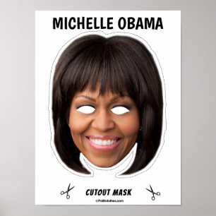 Poster Masque d'Halloween MICHELLE OBAMA