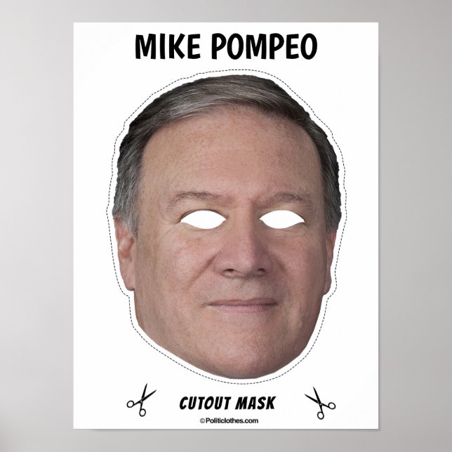 Poster Masque d'Halloween MIKE POMPEO (Devant)