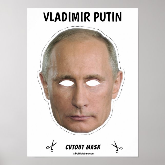 Poster Masque d'Halloween VLADIMIR POTIN (Devant)