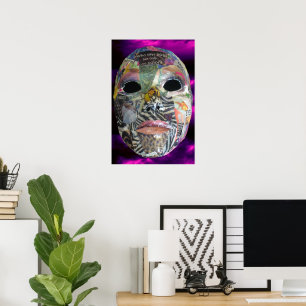 Poster Masque d'impression de l'âme de couleur
