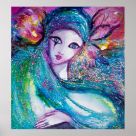 Poster MASQUE EN BLEU / Visages masqués vénitiens