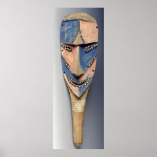 Poster Masque en ténon, de l'île de Vao, Nouvelle-Calédon
