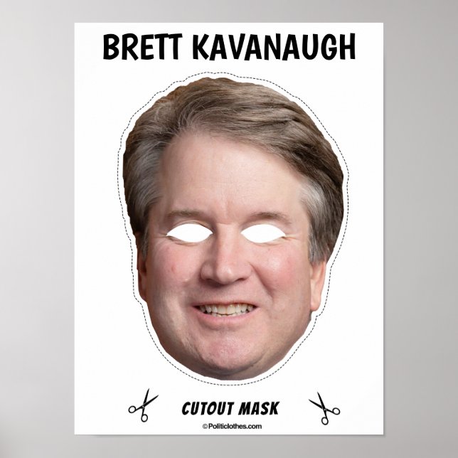 Poster Masque Halloween BRETT KAVANAUGH (Devant)