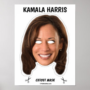Poster Masque Halloween KAMALA HARRIS