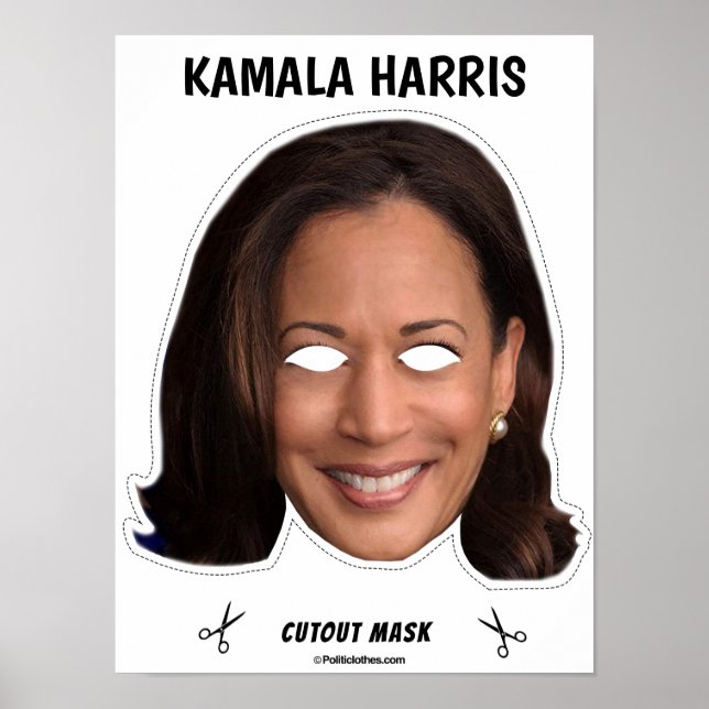 Poster Masque Halloween KAMALA HARRIS (Devant)
