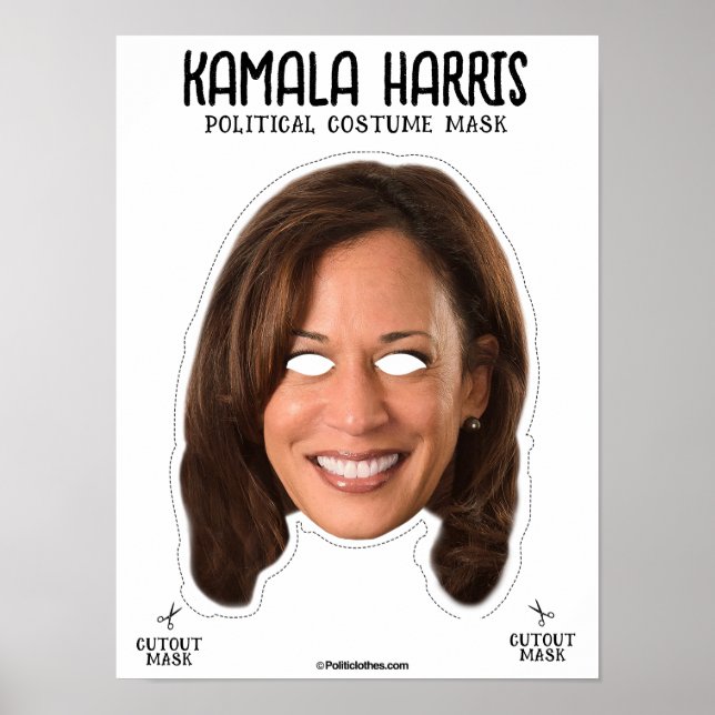 Poster Masque Halloween KAMALA HARRIS (Devant)