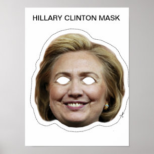 Poster Masque Hillary Clinton