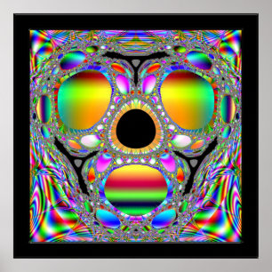 Poster Masque mortel fractal de Toutankhamon