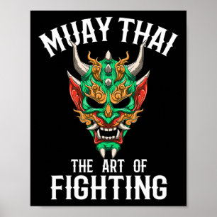 Poster Masque Oni Muay Thai - Gi de boxe thaïlandaise et