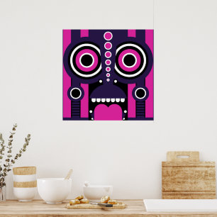 Poster Masque tribal Tiki