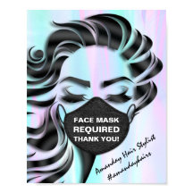 Masque Visage Couvrant L'Holographe De Covid Requi