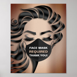 Poster Masque Visage obligatoire Cosmetologue Cosmetologu