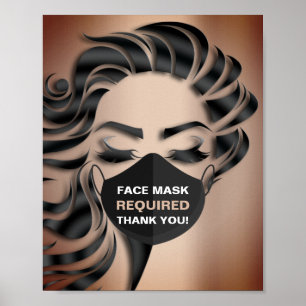 Poster Masque Visage obligatoire Cosmetologue Cosmetologu