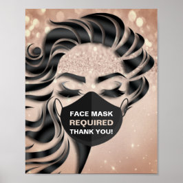 Poster Masque Visage Requis Rose Eyelashes