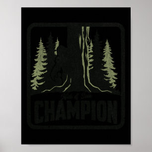 Poster Masquer Et Chercher Champion Funny Bigfoot Sasquat