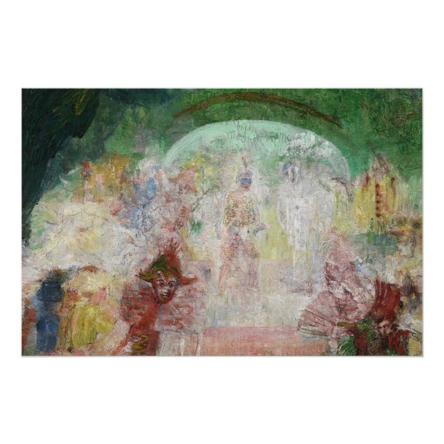 Poster Masquerade par James Ensor (1889) (Devant)