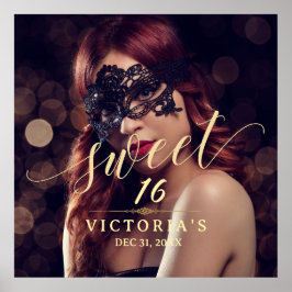 Poster Masquerade Photo Sweet 16 Anniversaire