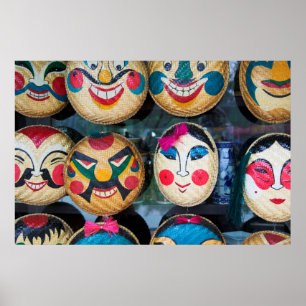 Poster Masques de Hanoï au marché