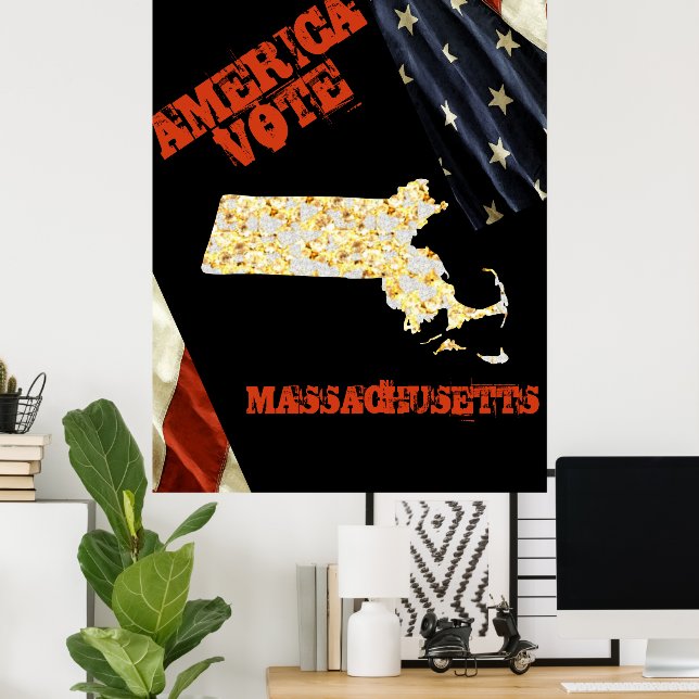 POSTER MASSACHUSETTS  (Bureau à domicile)
