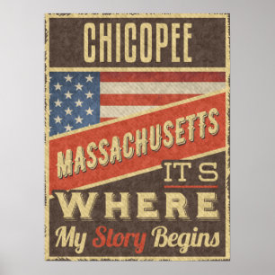 Poster Massachusetts de Chicopee
