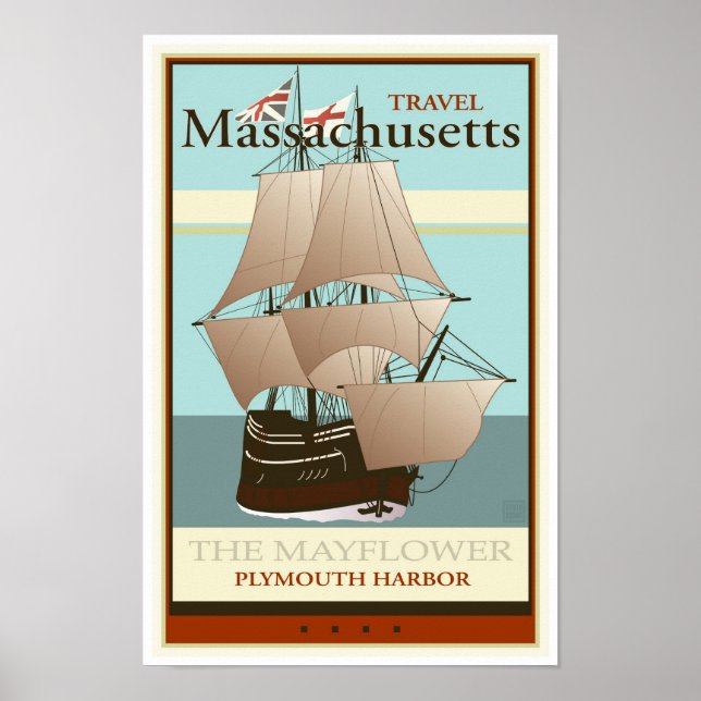 Poster Massachusetts de Voyage (Devant)