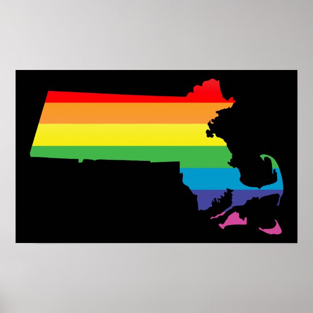 Poster massachusetts pride. (Devant)