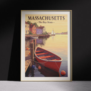 Poster Massachusetts vintages