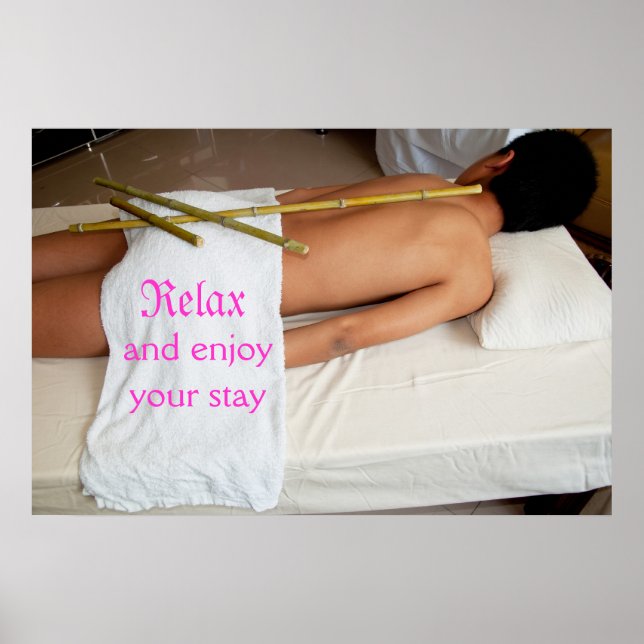Poster Massage en bambou (Devant)